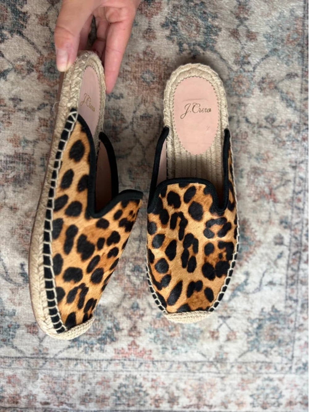 Womens Cheetah J.Crew Slip On Espadrilles Size 7 NEW